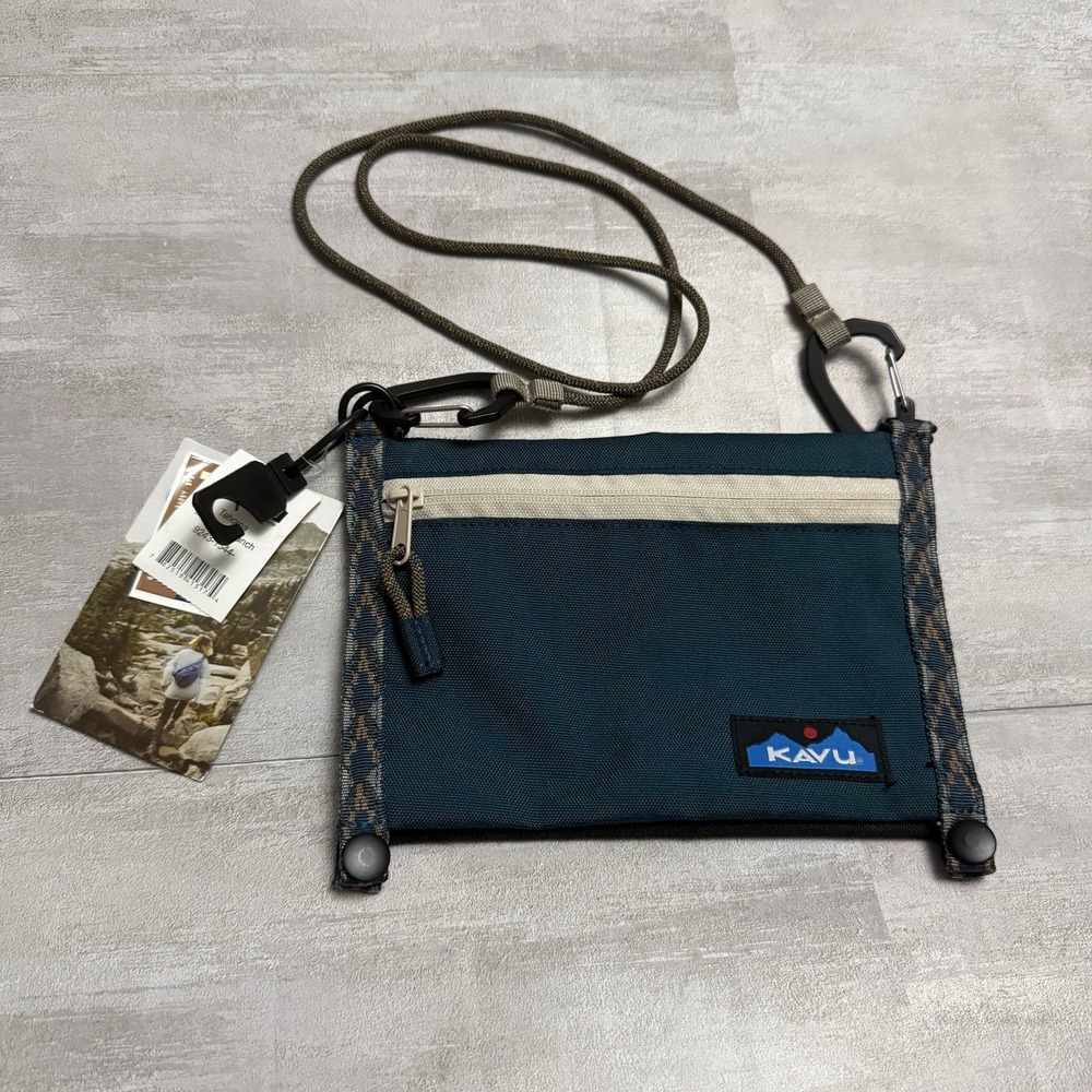 Free People Kavu Tahoma Crossbody Bag‎ Green Montana Ranch 2 In 1 Travel Pouch